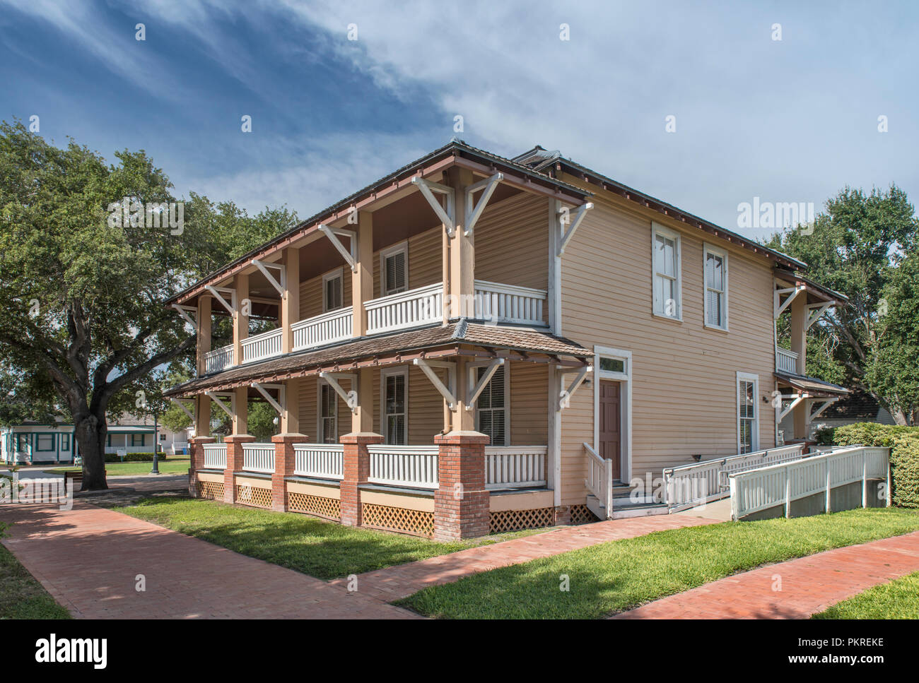 Maison Grande-Grossman, 1904, Heritage Park à Corpus Christi, Texas, États-Unis Banque D'Images