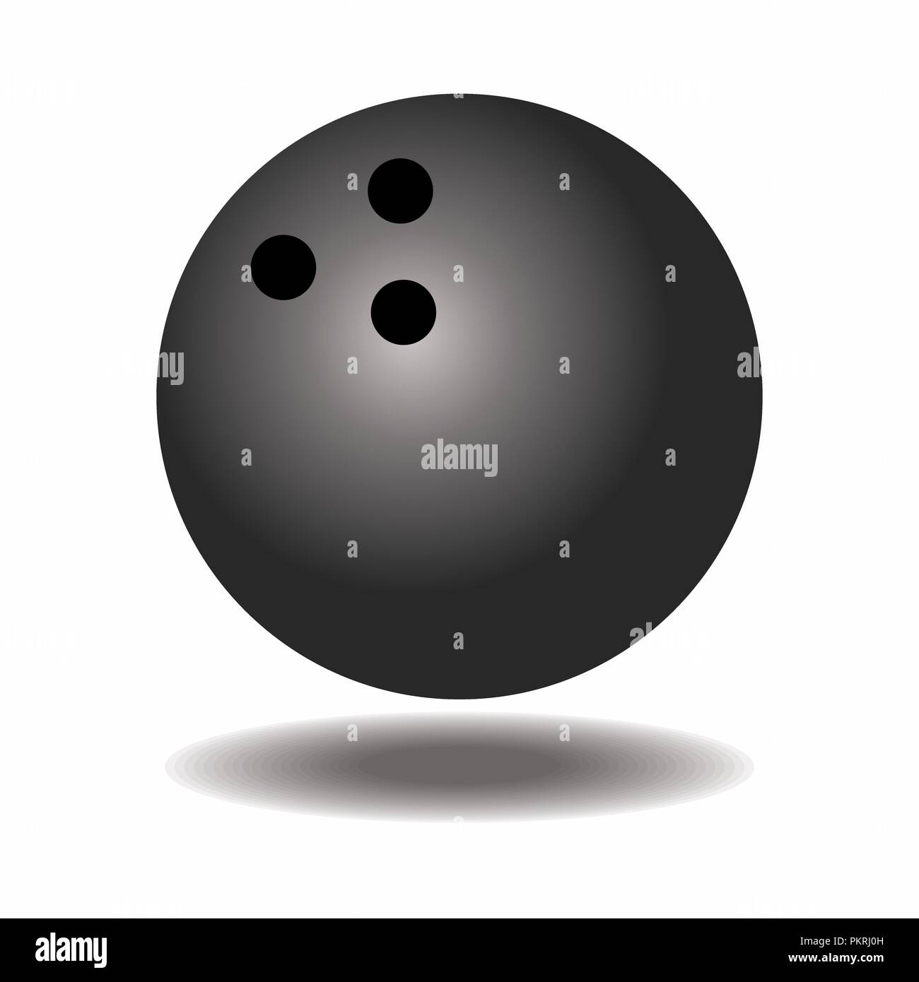 Illustration d'une boule de bowling isolé sur fond blanc Illustration de Vecteur