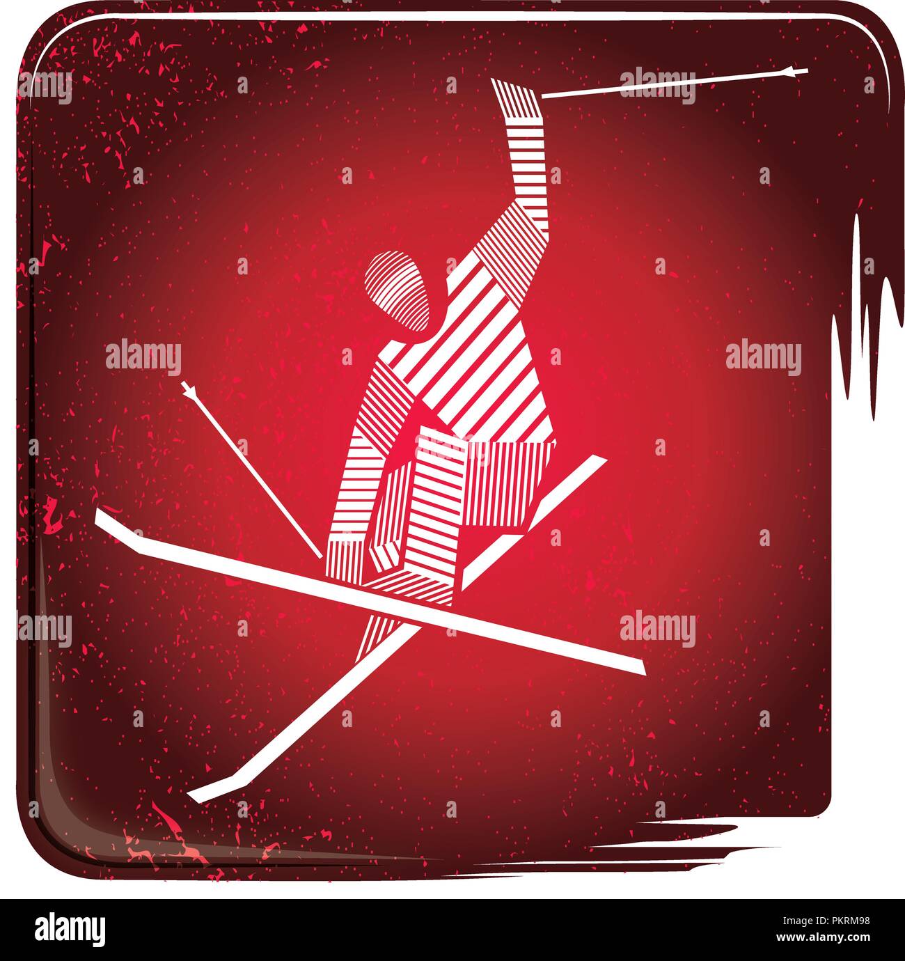 L'icône de combiné nordique stripy Illustration de Vecteur