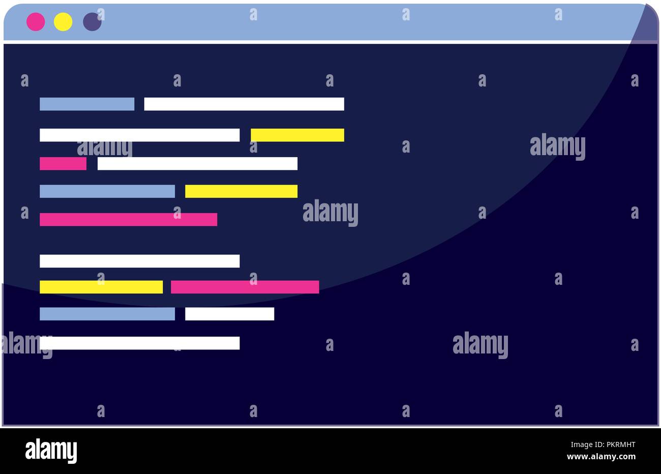 La technologie du système de code de programmation de site web Illustration de Vecteur