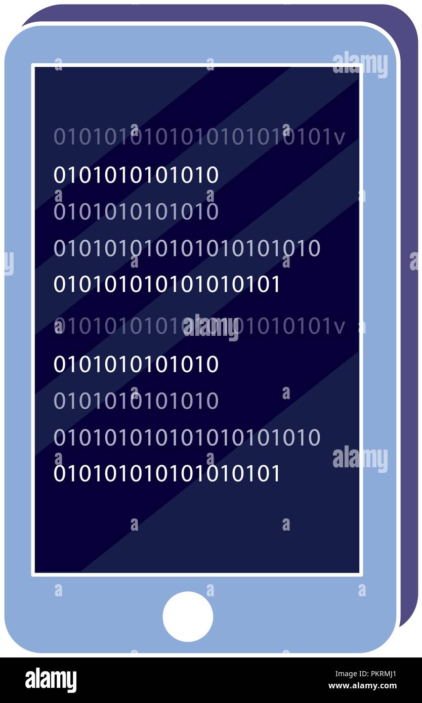 Les données du programme code smartphone technologie réseau Illustration de Vecteur