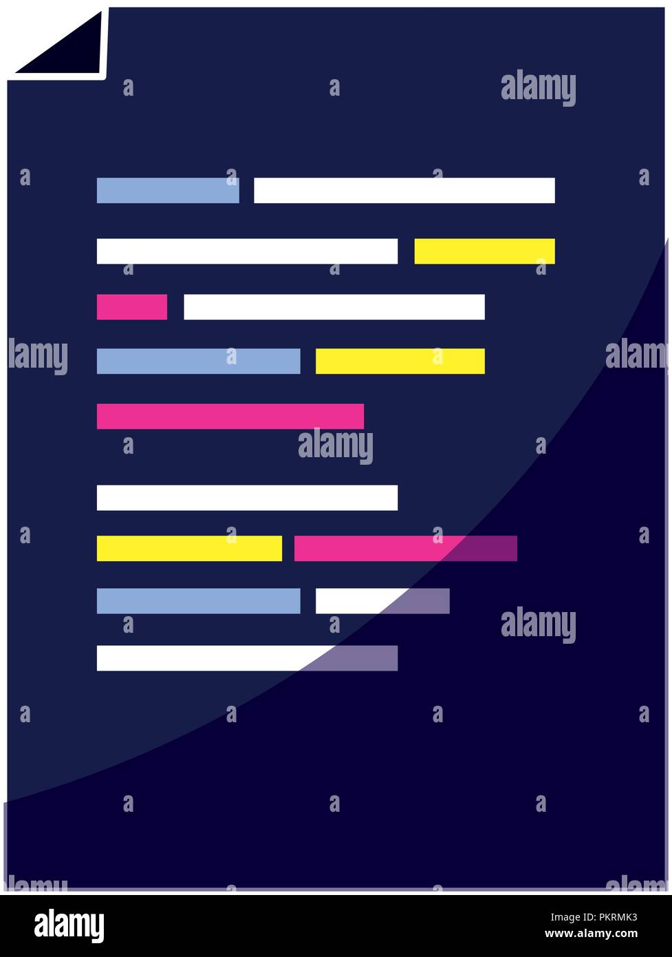 Document avec la technologie des codes de données du programme Illustration de Vecteur
