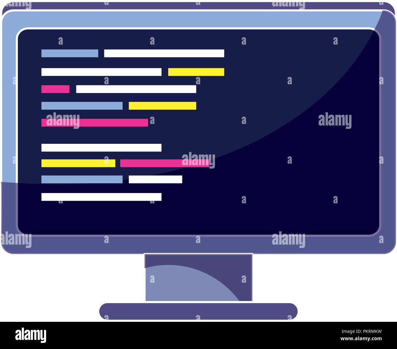 La technologie de l'ordinateur avec le programme du code de données Illustration de Vecteur