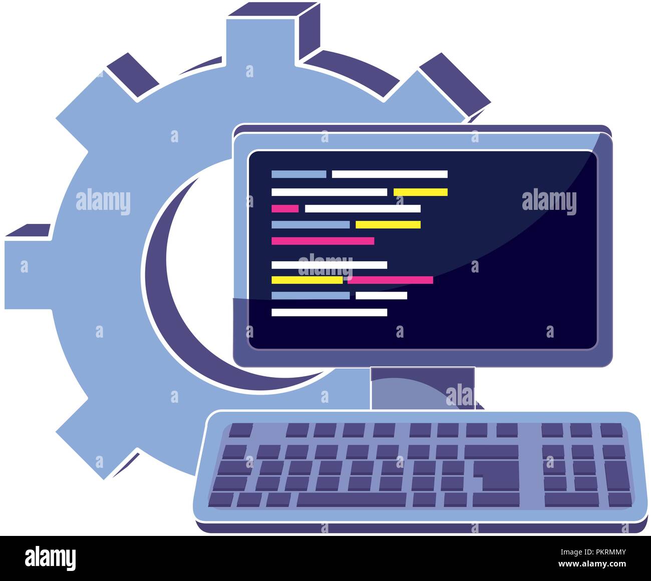 La technologie informatique et de programme code Illustration de Vecteur