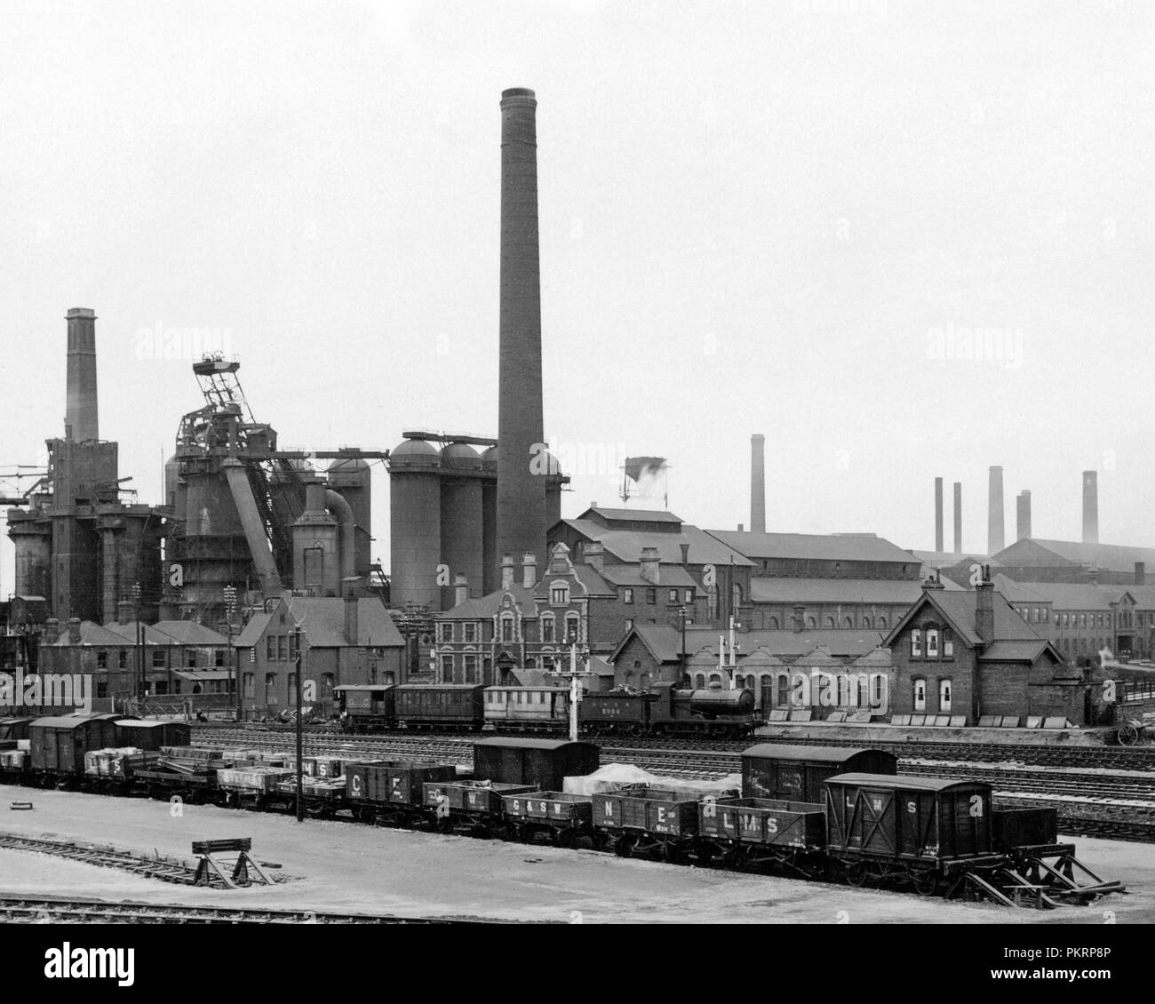 Frodingham Iron and Steel Works, Scunthorpe, début des années 1900 Banque D'Images
