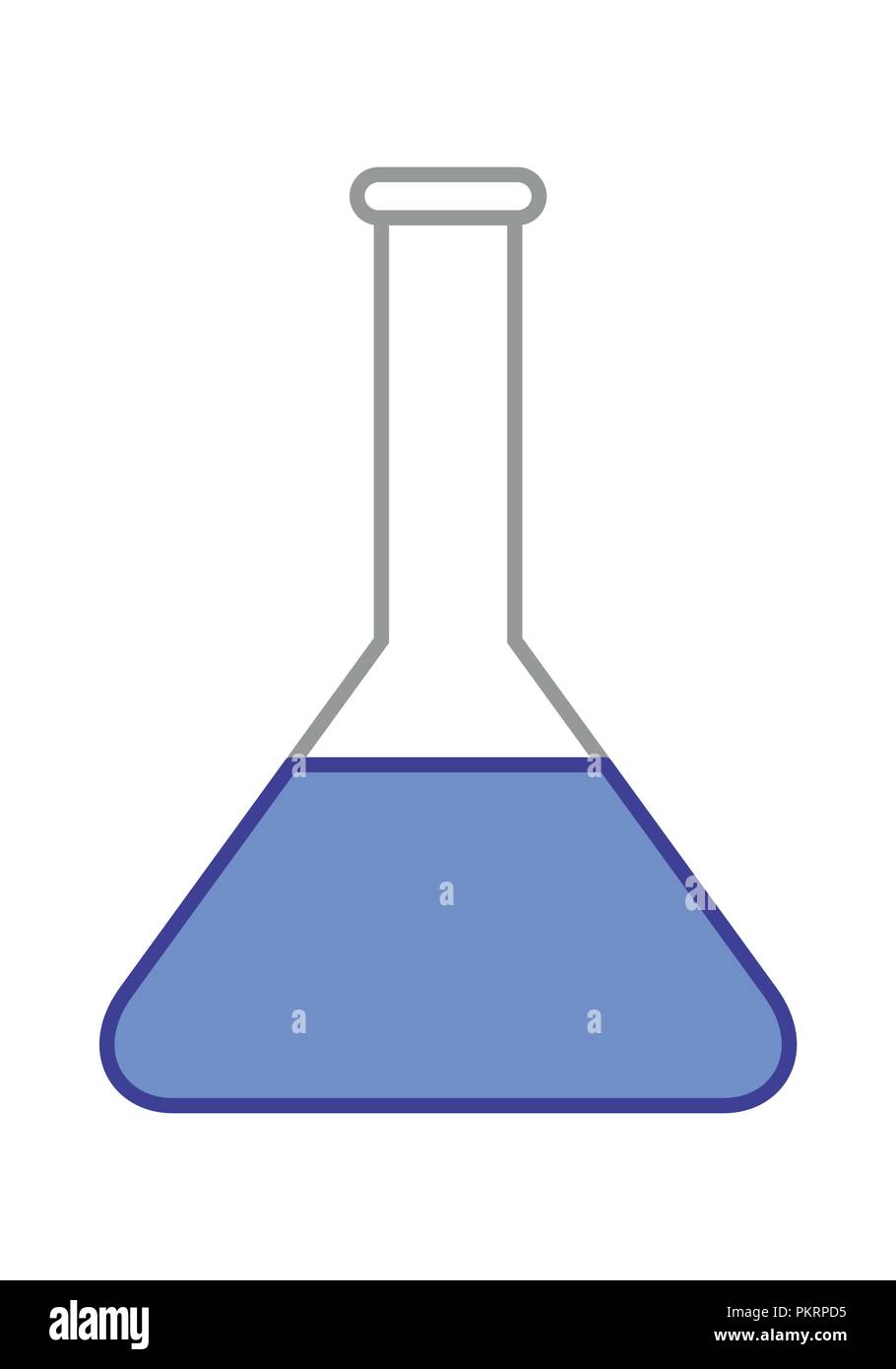 Illustration d'un flacon de laboratoire isolé sur fond blanc Illustration de Vecteur