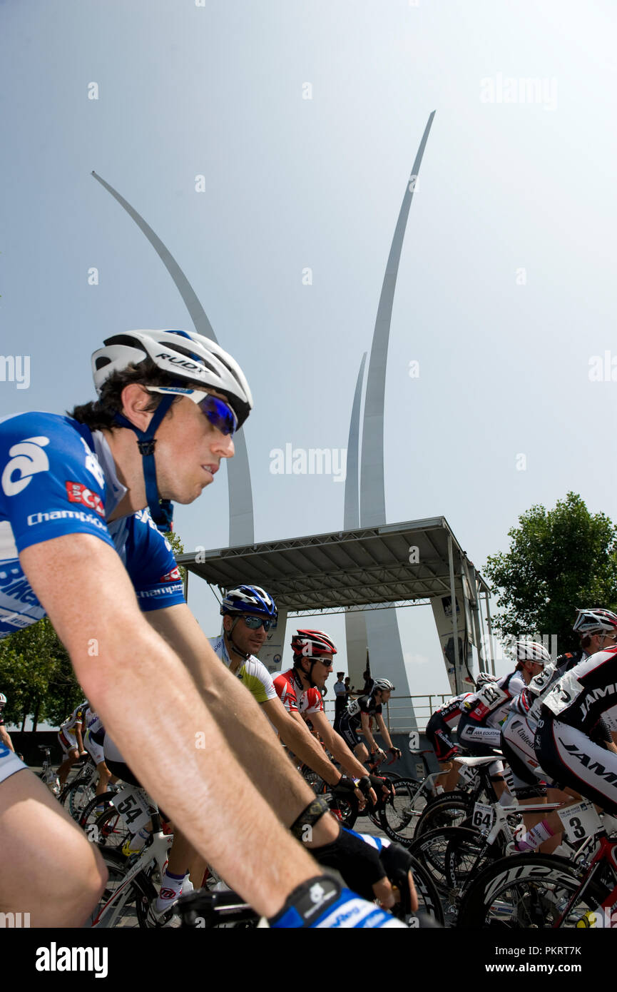 Les hommes pro domaine à l'Air Force Cycling Classic le 13 mai 2010, à Arlington, en Virginie. Banque D'Images