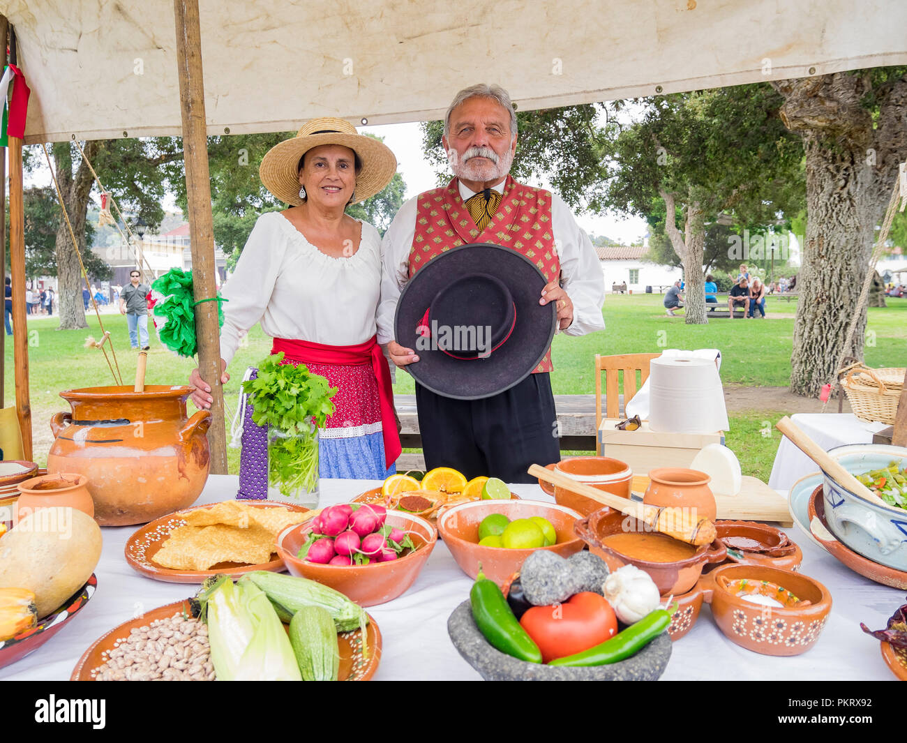 San Diego, 2 août : Les gens en costume de style ancien dans la vieille ville historique le 2 août 2014 à San Diego, Californie Banque D'Images