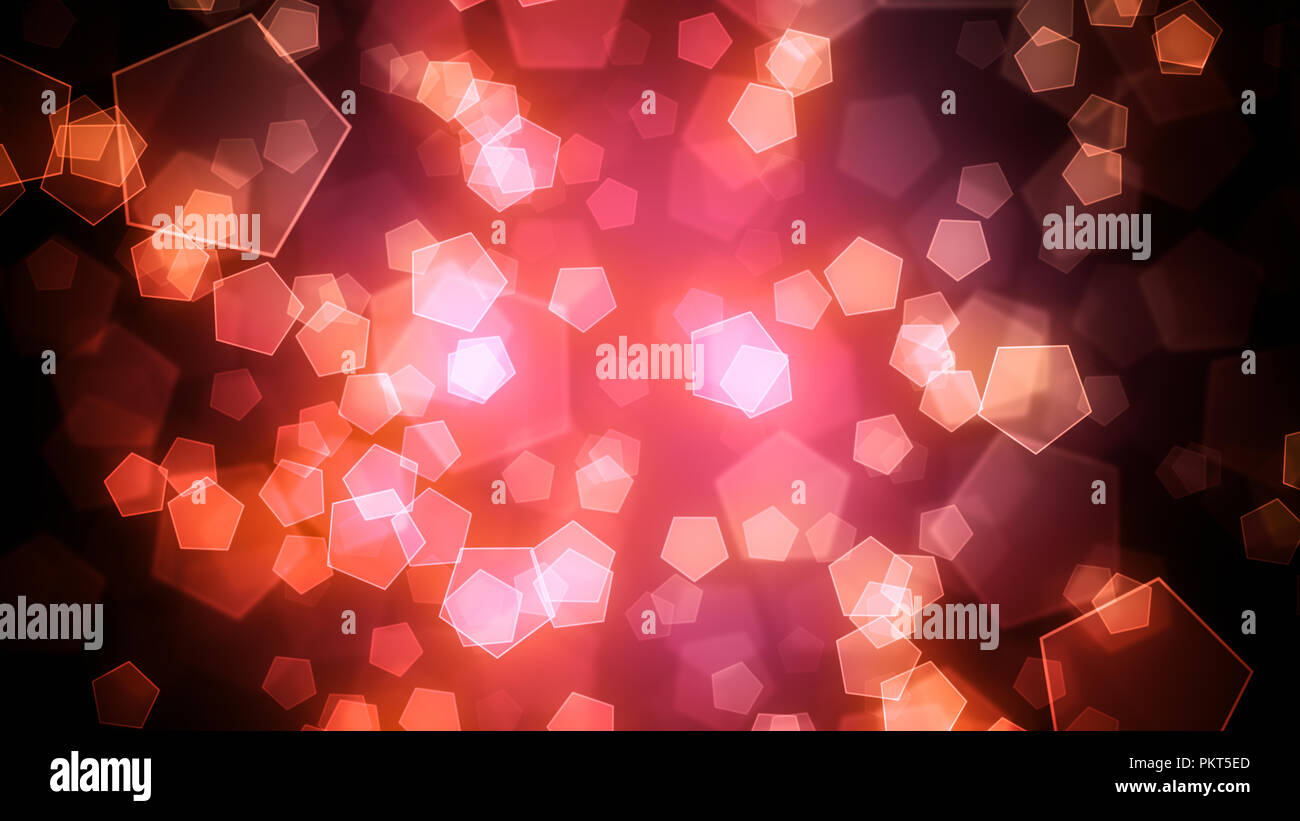 Arrière-plan flou avec des formes et de l'abrégé du pentagone particules. 8K Ultra HD Résolution à 300dpi Banque D'Images