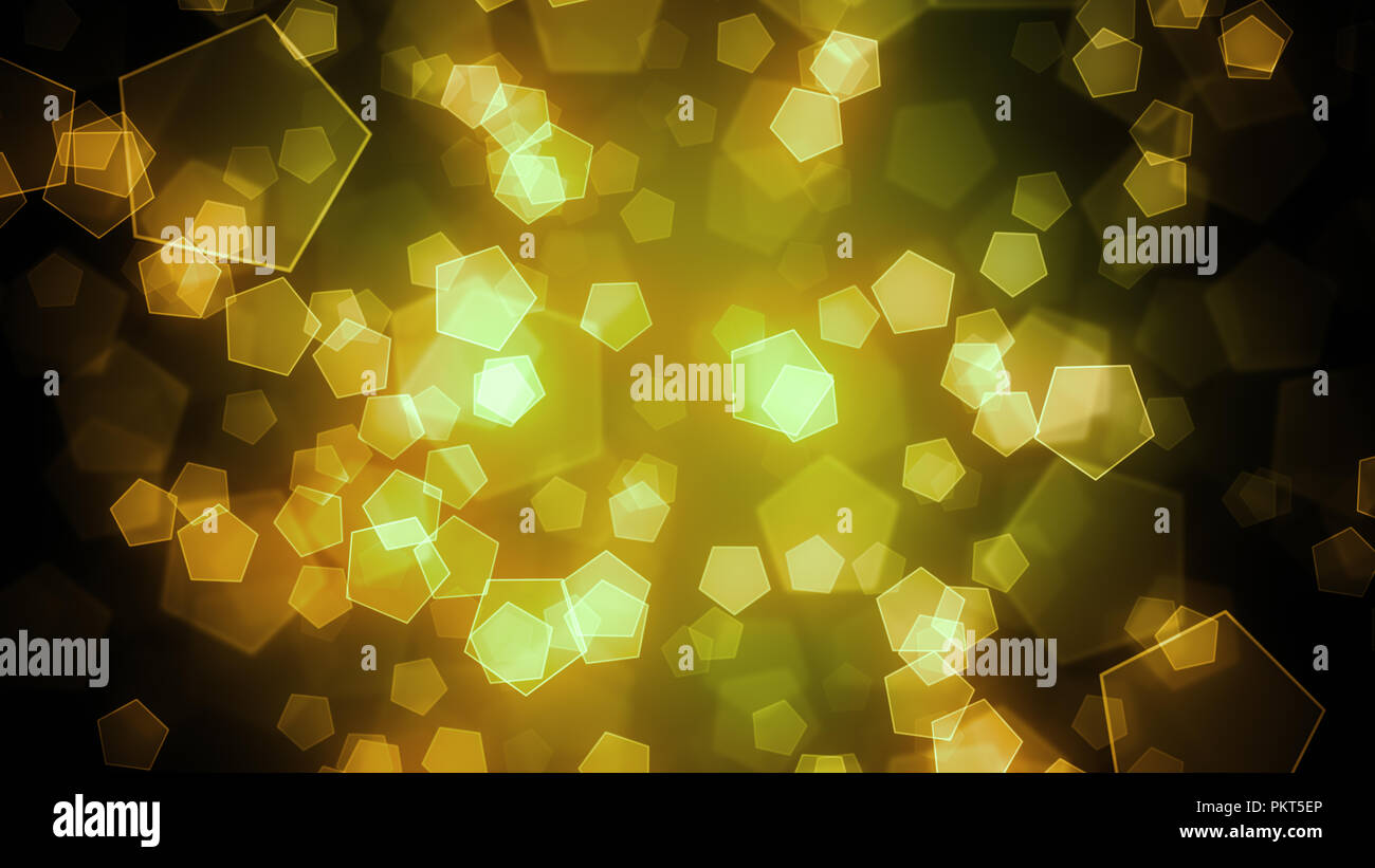 Arrière-plan flou avec des formes et de l'abrégé du pentagone particules. 8K Ultra HD Résolution à 300dpi Banque D'Images