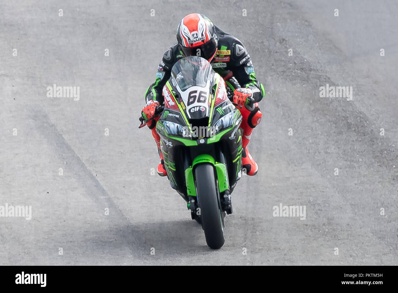 66 TomSykes Kawasaki ZX-10RR Kawasaki Racing Team au cours de la World Superbikes à course Autodromo Internacional do Algarve, 14-16 septembre 2018 en Algarve, Portugal. Banque D'Images