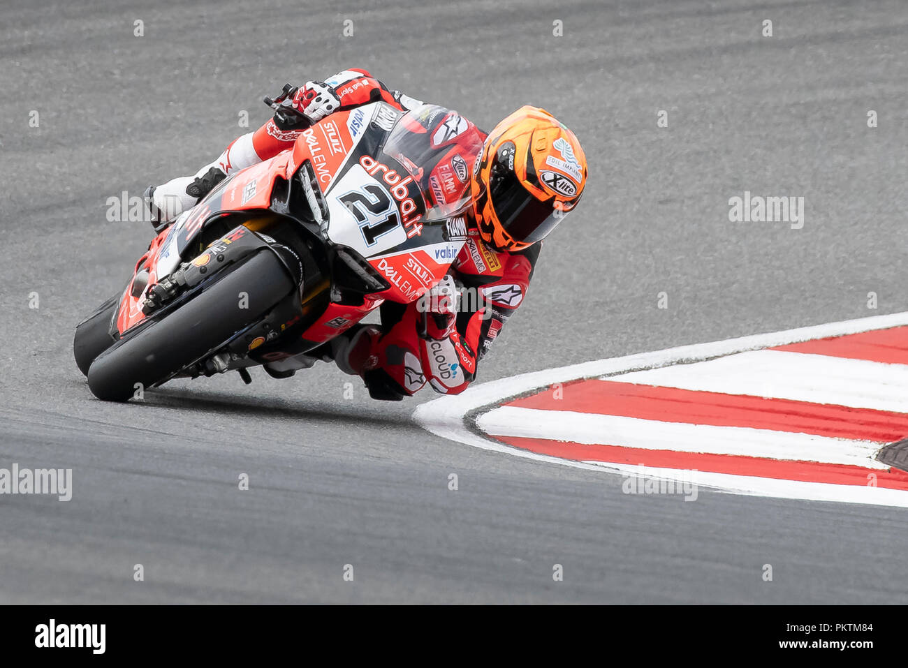 21 Michael Ruben Rinaldi aruba.it Racing Team - Équipe junior au cours de la World Superbikes à course Autodromo Internacional do Algarve, 14-16 septembre 2018 en Algarve, Portugal. Banque D'Images