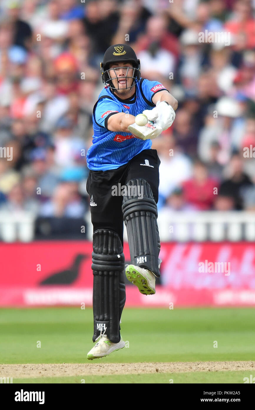 Sussex Sharks' Michael Burgess les chauves-souris au cours de l'épanouissement T20 Blast Semi finale match le jour des finales à Edgbaston, Birmingham. Banque D'Images