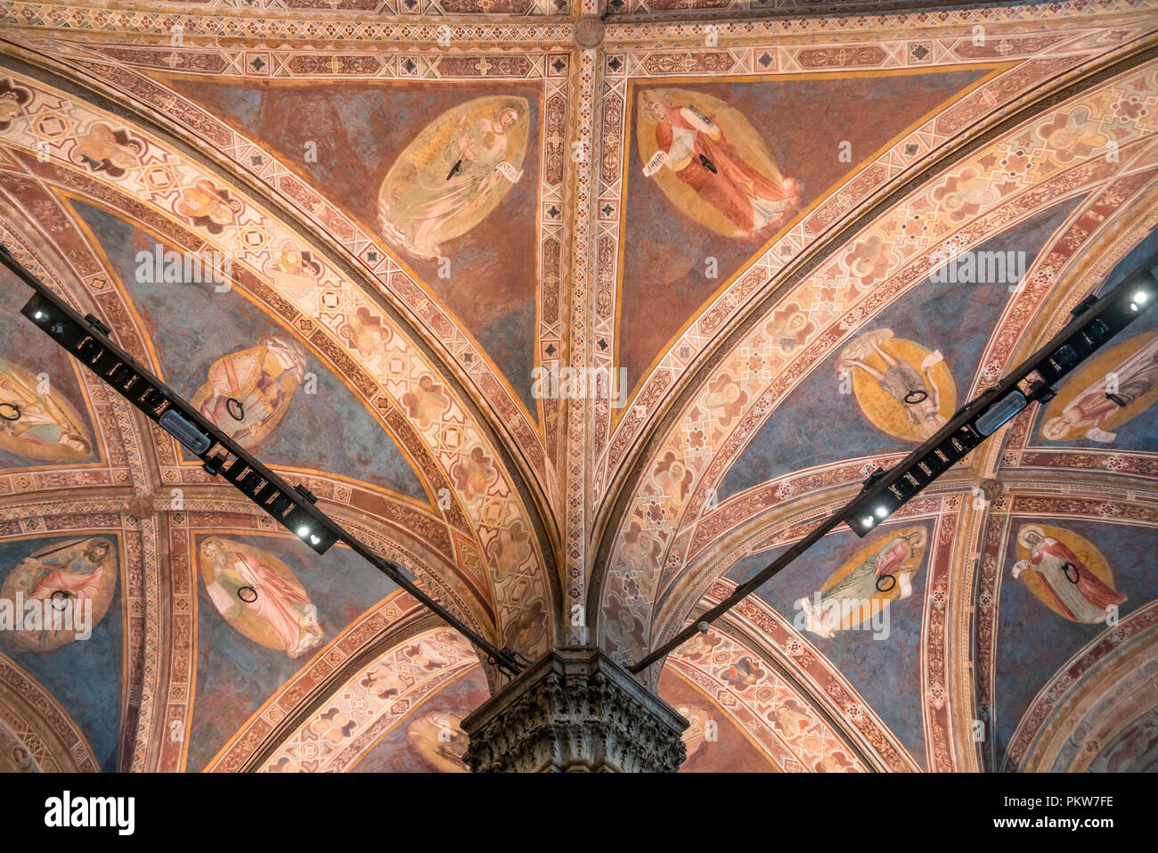 Deckenmalerei, Kirche Orsanmichele, Florenz, Toskana, Italien | des peintures au plafond, de l'église Orsanmichele , Florence, Toscane, Italie Banque D'Images