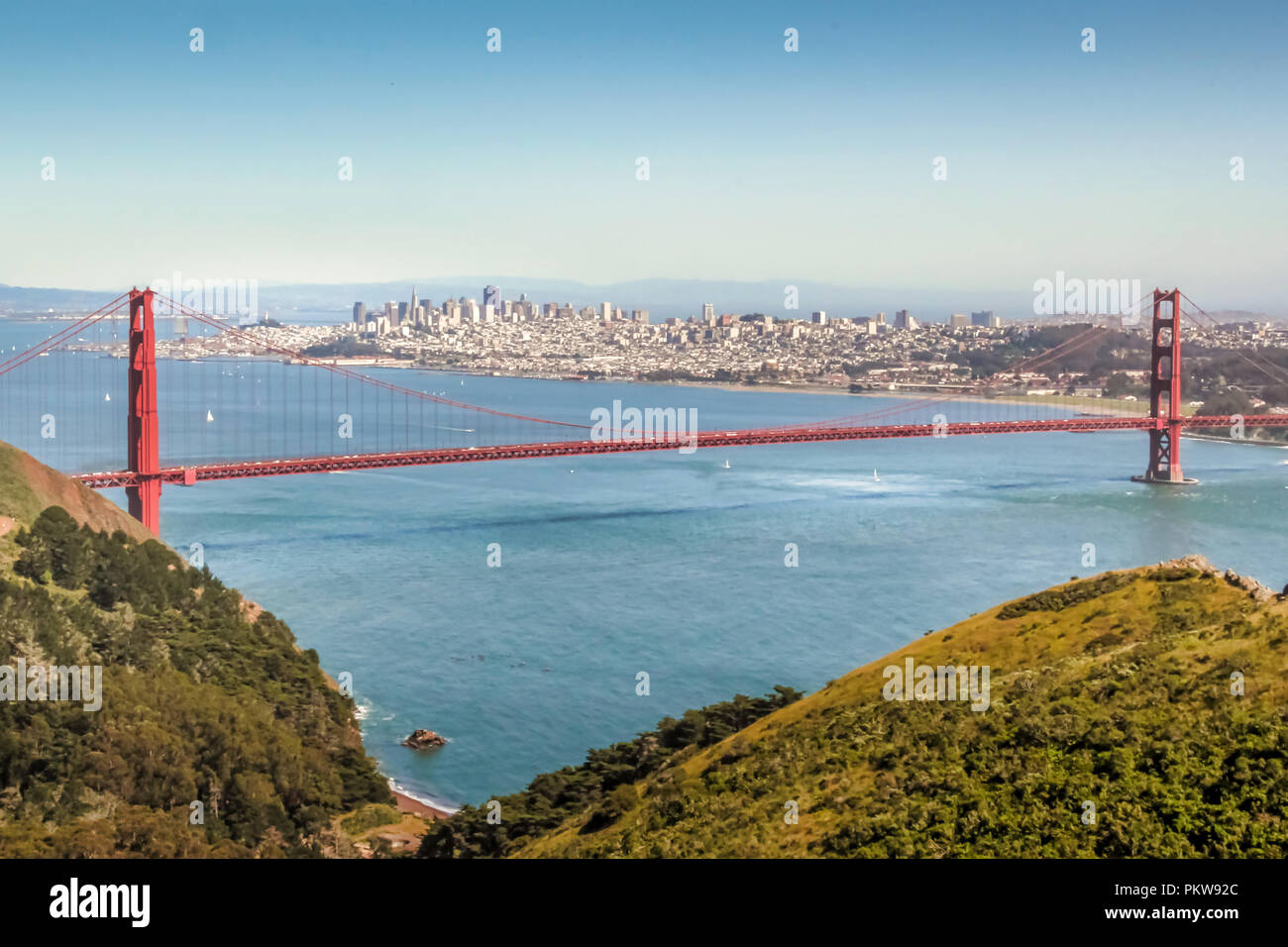 San Francisco Golden Gate Bridge Banque D'Images