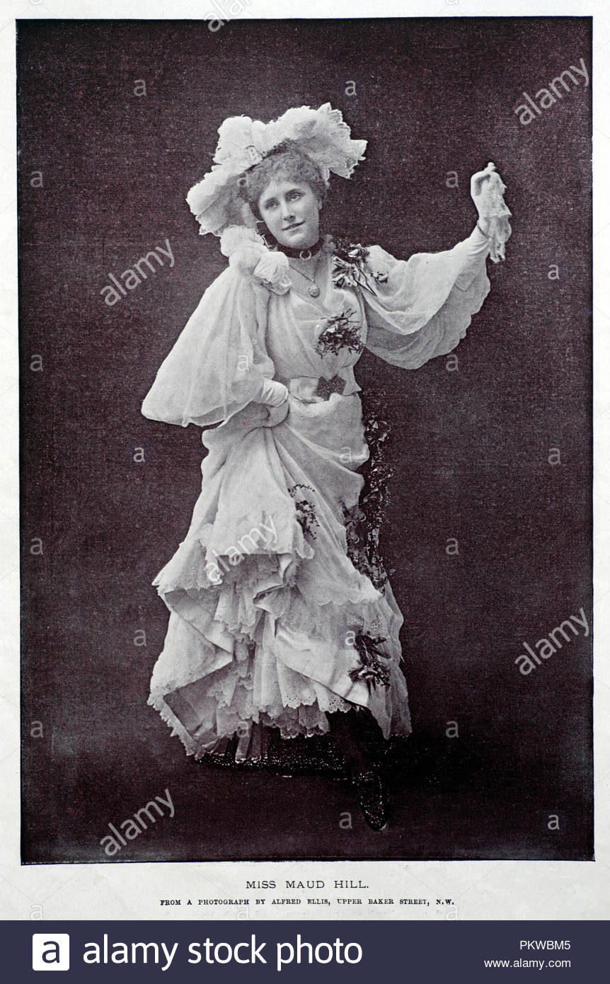 Maud Hill, comédienne, photographie de 1890 Banque D'Images