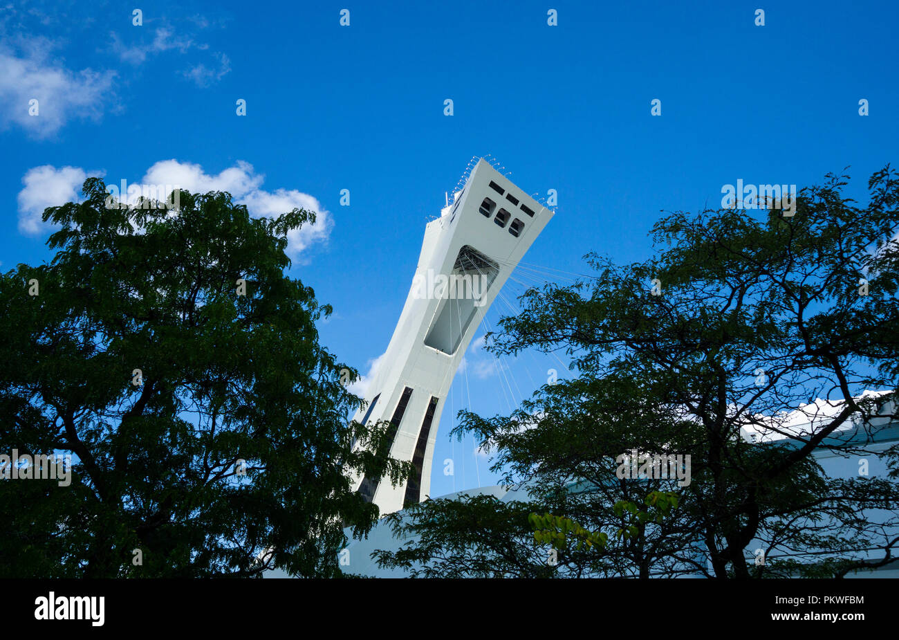 La tour de Montréal au Stade olympique de Montréal au Québec, Canada Banque D'Images