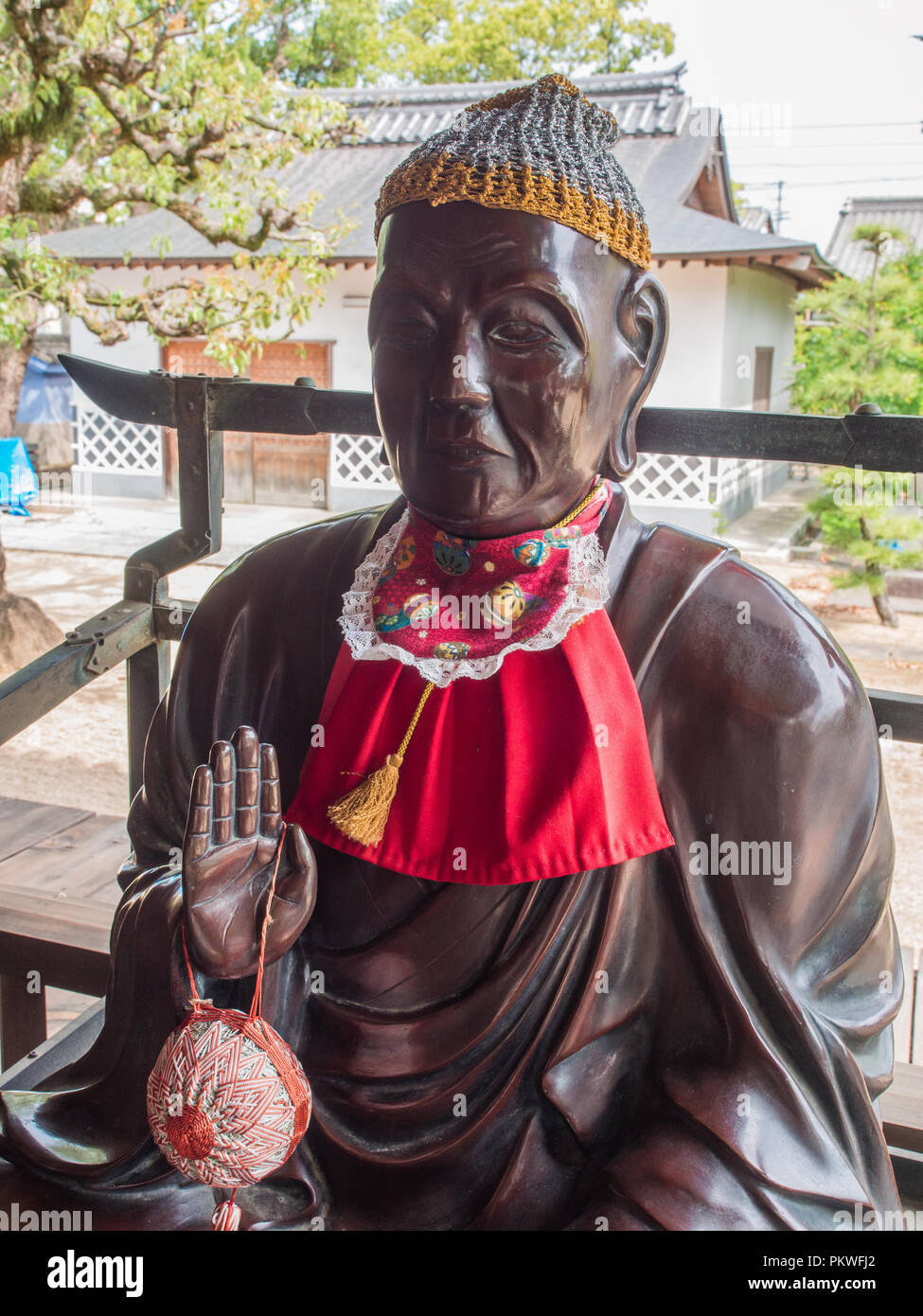 Binzuru sonja, dieu japonais de la guérison, à Motoyamaji, Temple 70 Temple 88 pèlerinage de Shikoku, Kagawa, Japon Banque D'Images