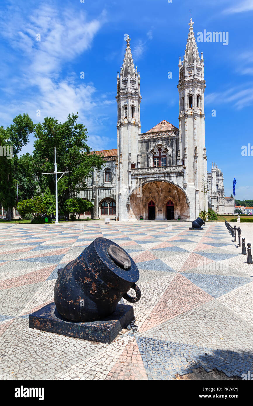 Musée de la marine ou maritime aka Museu de Marinha à Belém, Lisbonne, Portugal. Intégrée dans le Monastère Jeronimos Banque D'Images