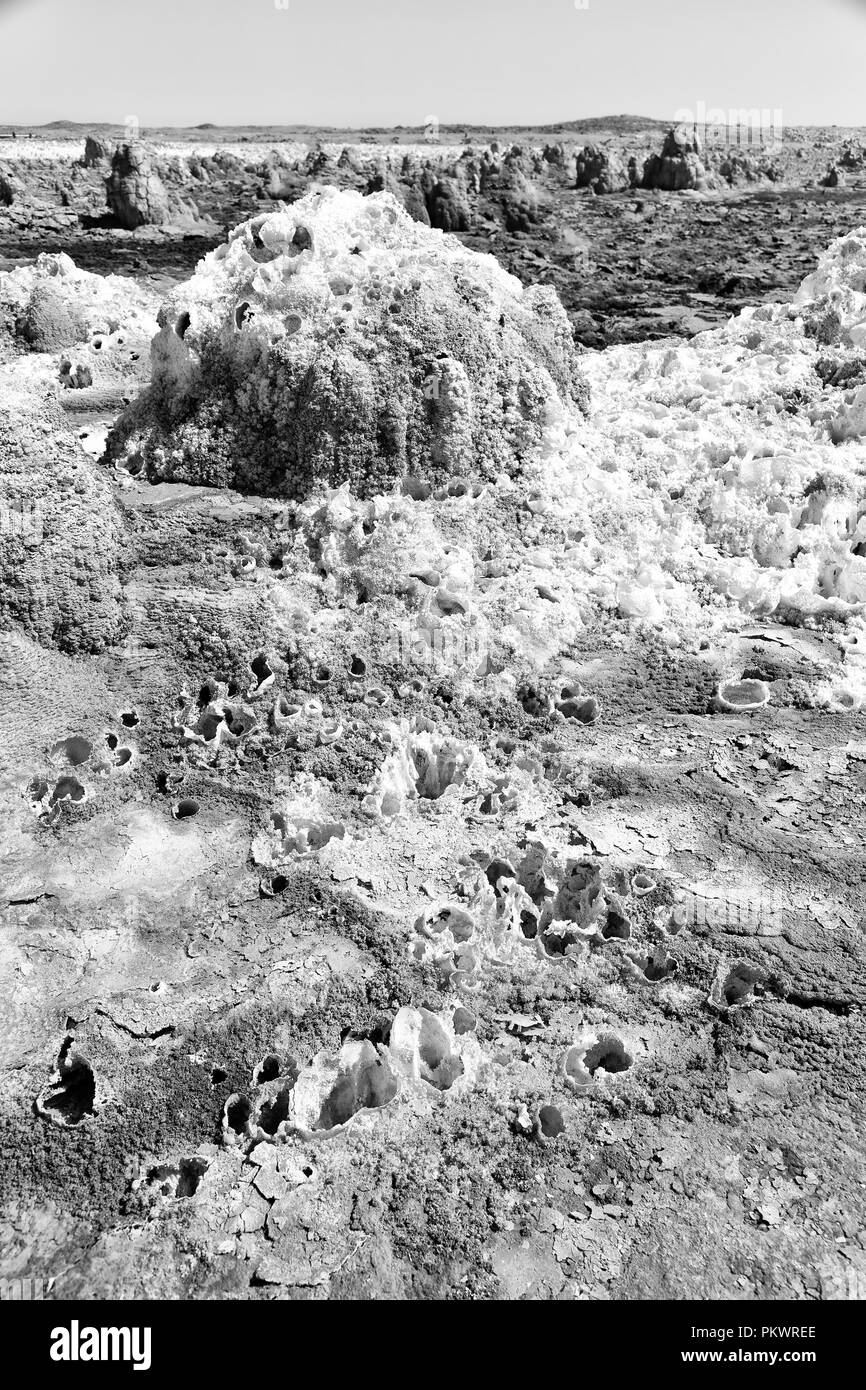 Dans l'Afrique de l'Éthiopie de danakil dépression volcanique de dallol Banque D'Images