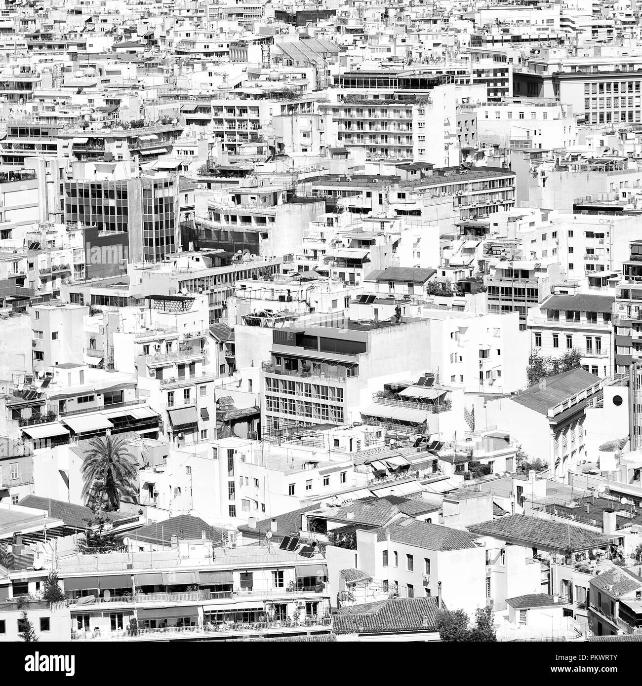 En Europe Athènes du point de vue de la ville de l'acropole l'architecture ancienne et de nouveaux bâtiments Banque D'Images