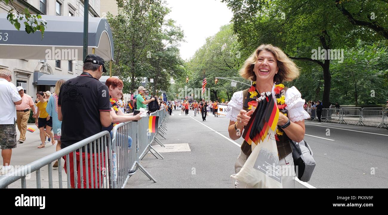 New York, USA. 15 septembre 2018. German American Day Parade Crédit : SCOOTERCASTER/Alamy Live News Banque D'Images