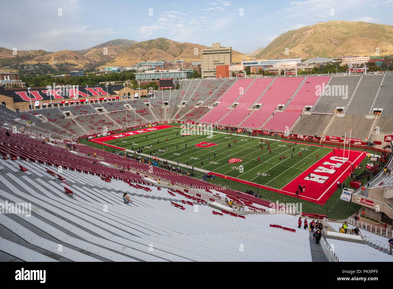 Salt Lake City, USA. 15 septembre 2018. Stade Rice-Eccles avant le NCAA college football match entre Utah et Washington le samedi 15 septembre 2018 au Stade Rice-Eccles à Salt Lake City, UT. Jacob Kupferman/CSM Crédit : Cal Sport Media/Alamy Live News Banque D'Images