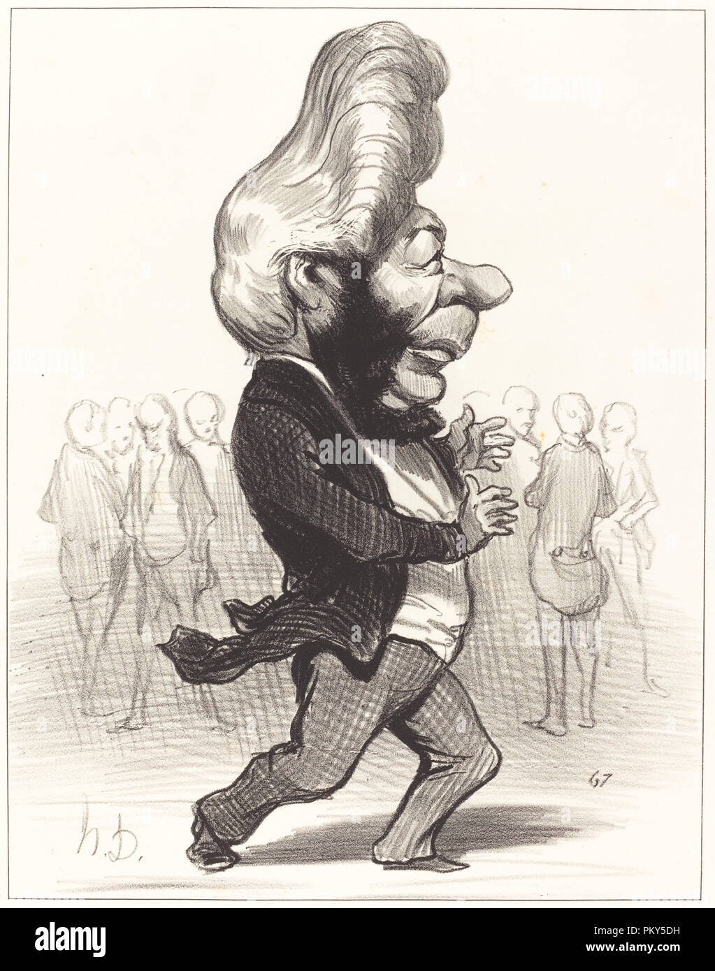 Ferdinand Favre. En date du : 1849. Technique : lithographie. Musée : National Gallery of Art, Washington DC. Auteur : Honoré Daumier. Banque D'Images