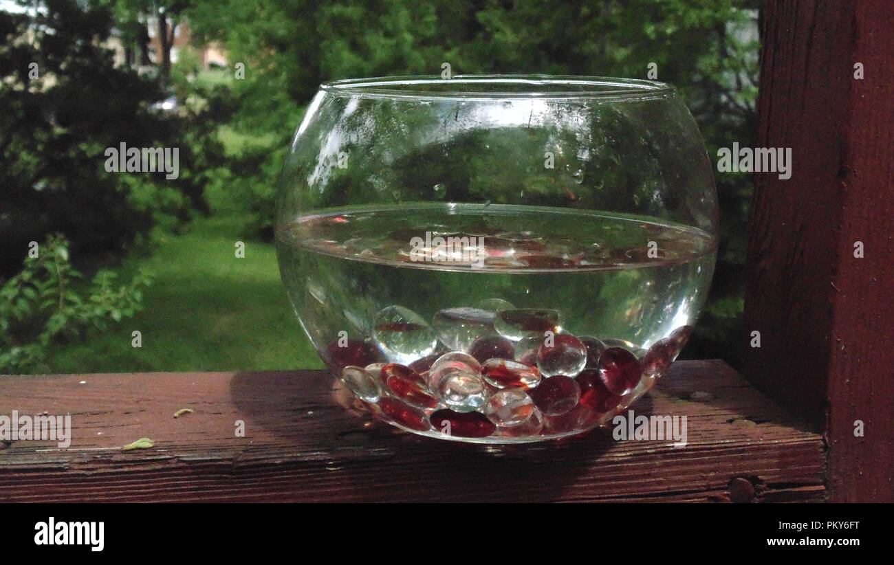 Vase en verre avec de l'eau Banque D'Images