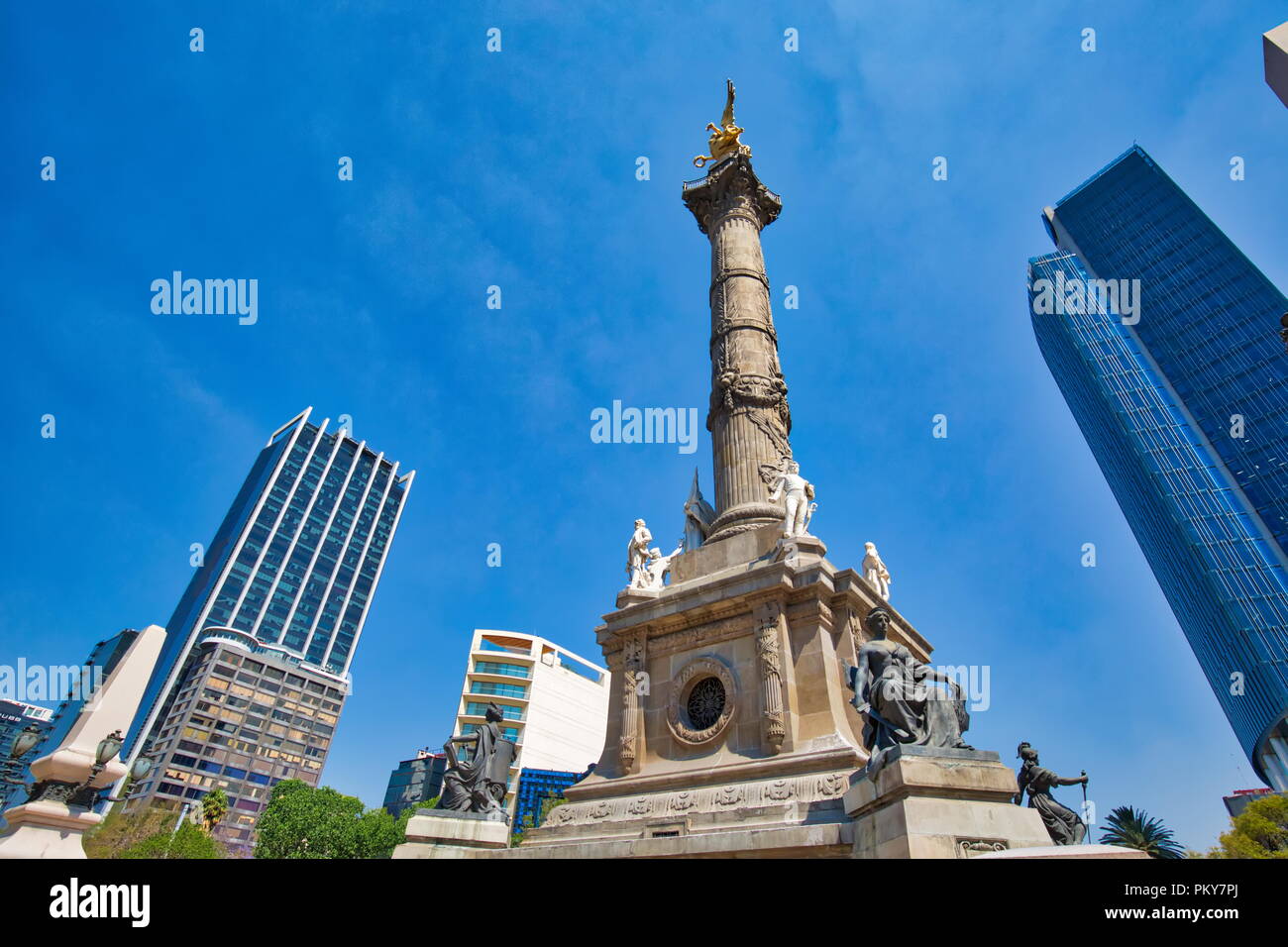 Monument de l'ange de l'indépendance, la ville de Mexico Banque D'Images