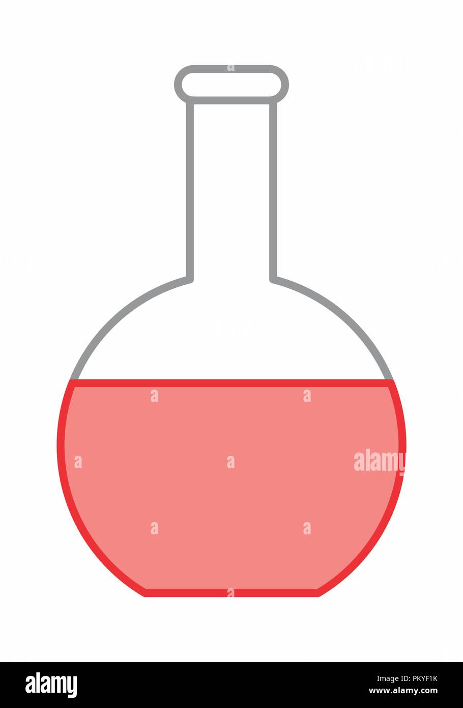 Illustration d'un récipient de laboratoire isolé sur fond blanc Illustration de Vecteur