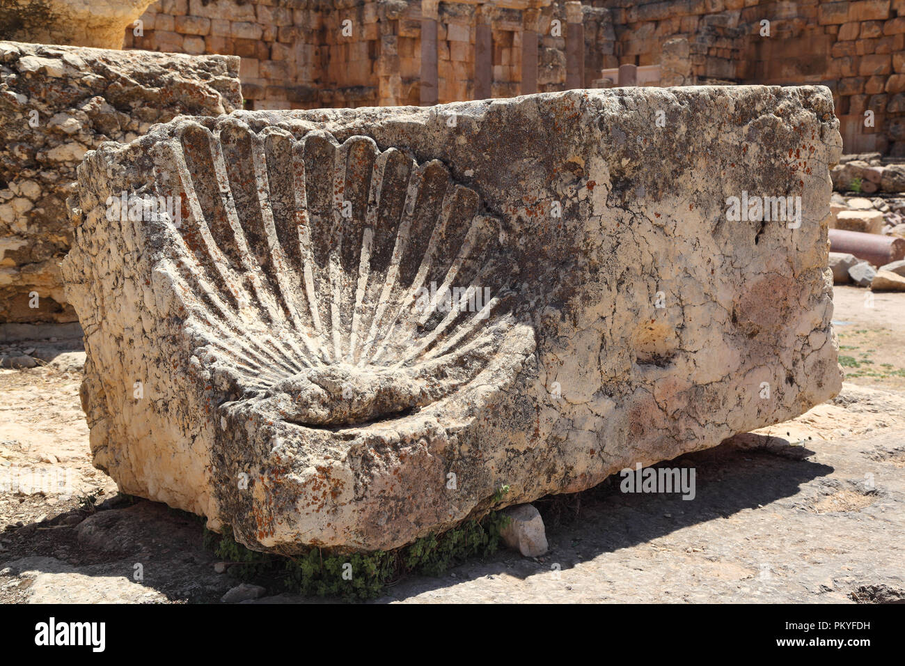Ruines Romaines de Baalbek au Liban Banque D'Images