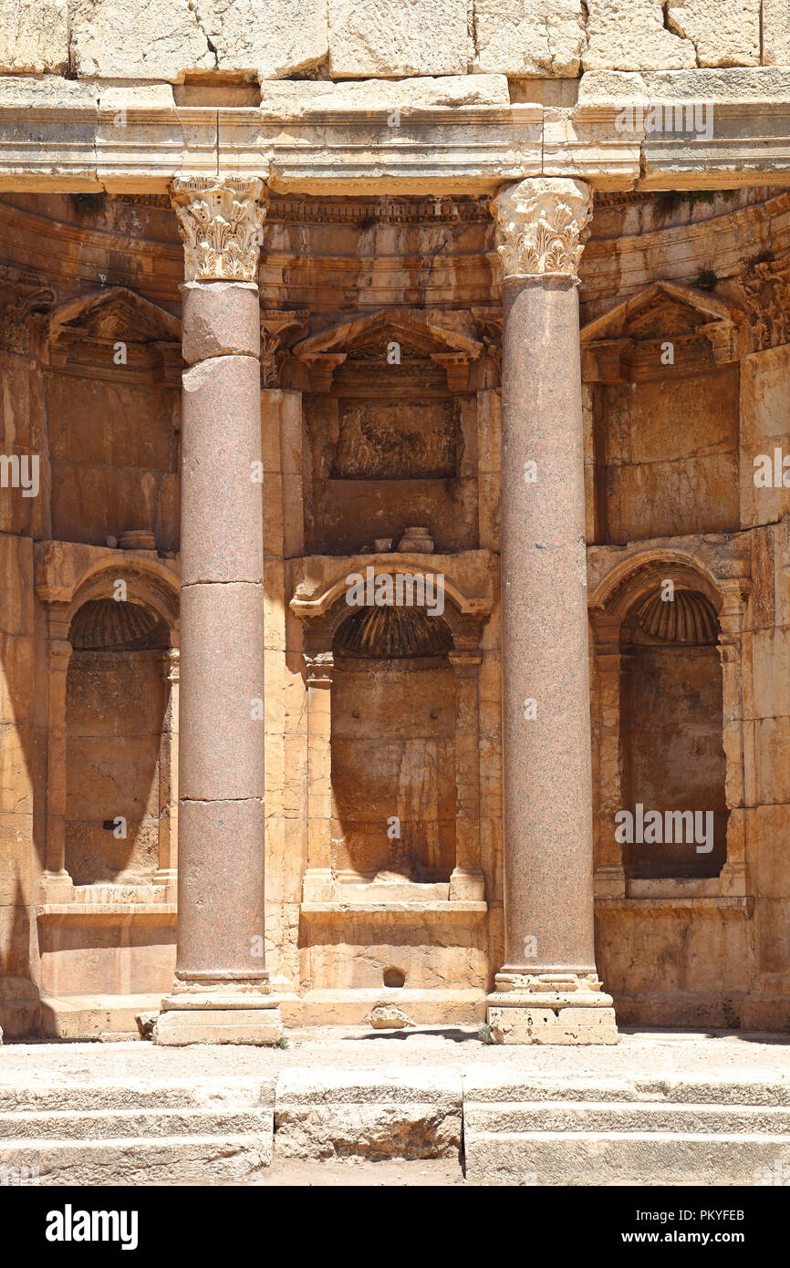 Ruines Romaines de Baalbek au Liban Banque D'Images