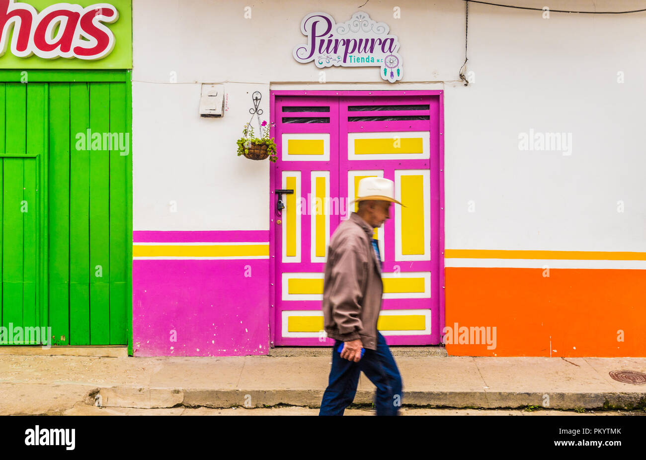 En vue d'un jardin coloré en Colombie Banque D'Images