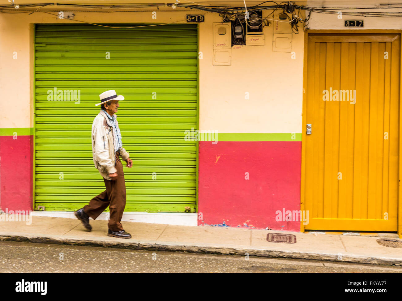 En vue d'un jardin coloré en Colombie Banque D'Images