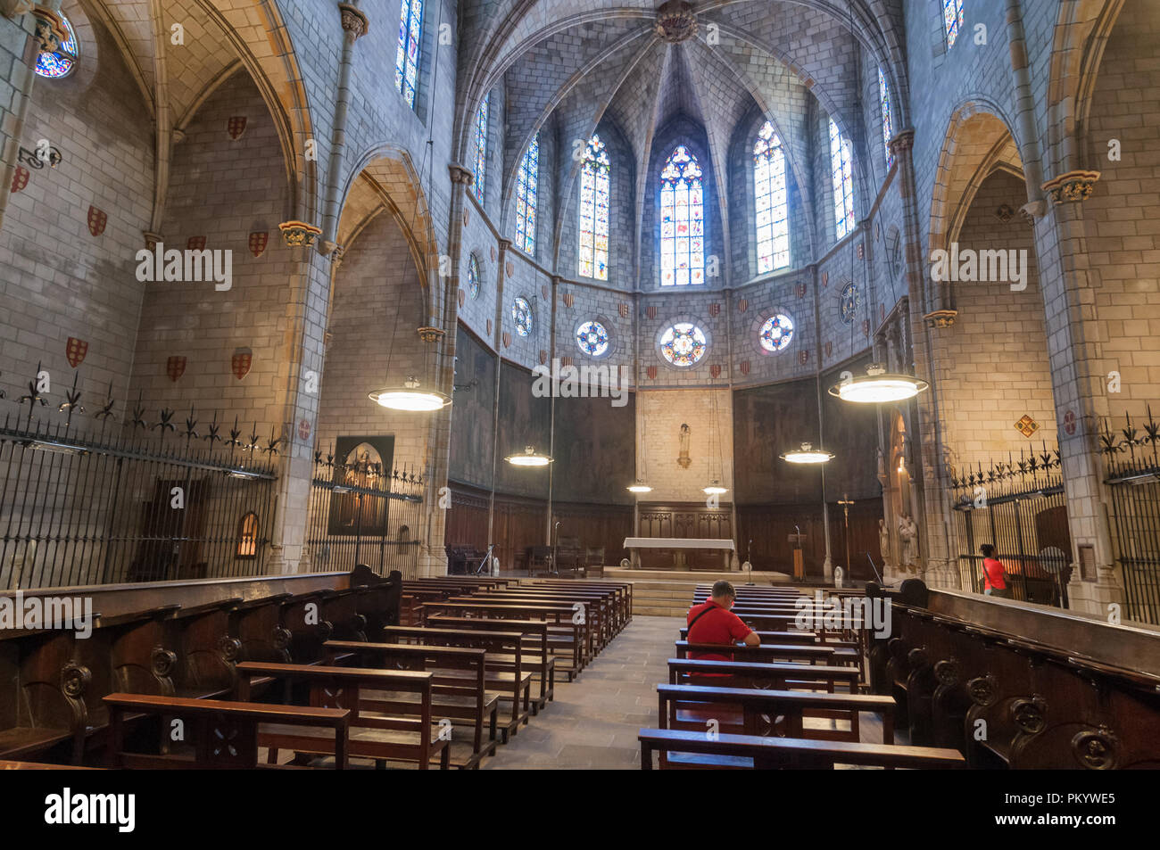 À l'intérieur de monastère de Pedralbes, monastère de Santa Maria, Barcelone, Catalogne, Espagne Banque D'Images