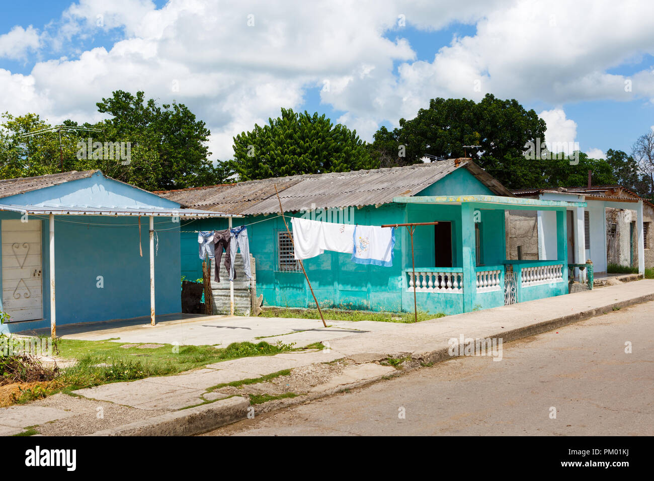 Maisons dans la province de Tapaste Cuba Banque D'Images