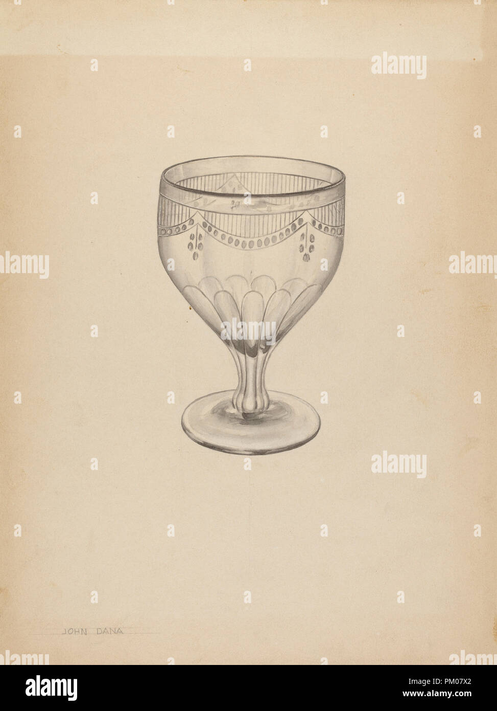 Rummer. En date du : ch. 1936. Dimensions : hors tout : 30,3 x 22,8 cm (11 15/16 x 9 in.). Médium : aquarelle et graphite sur carton. Musée : National Gallery of Art, Washington DC. Auteur : John Dana. Banque D'Images