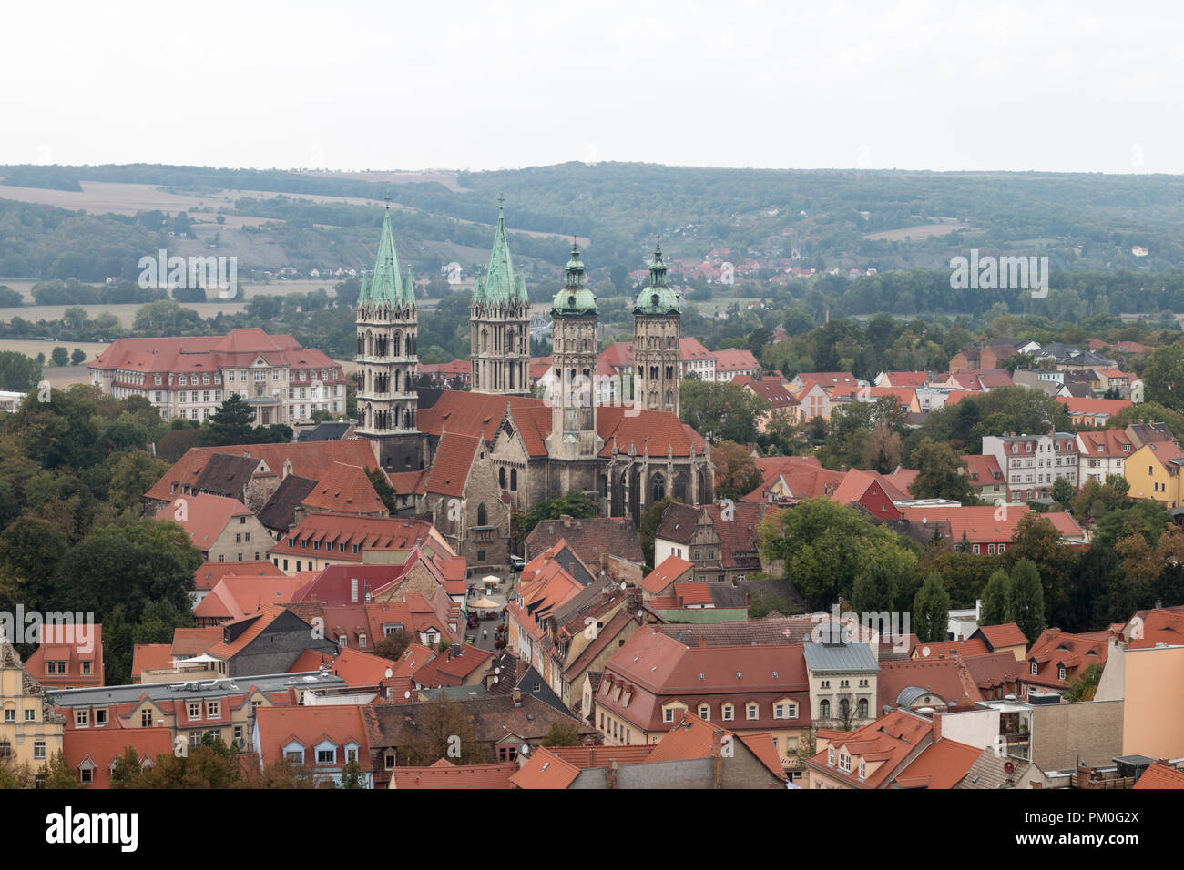 Naumburg, Allemagne - 14 septembre 2018 : vue sur la célèbre cathédrale de Naumburg, Site du patrimoine mondial de l'UNESCO. Banque D'Images