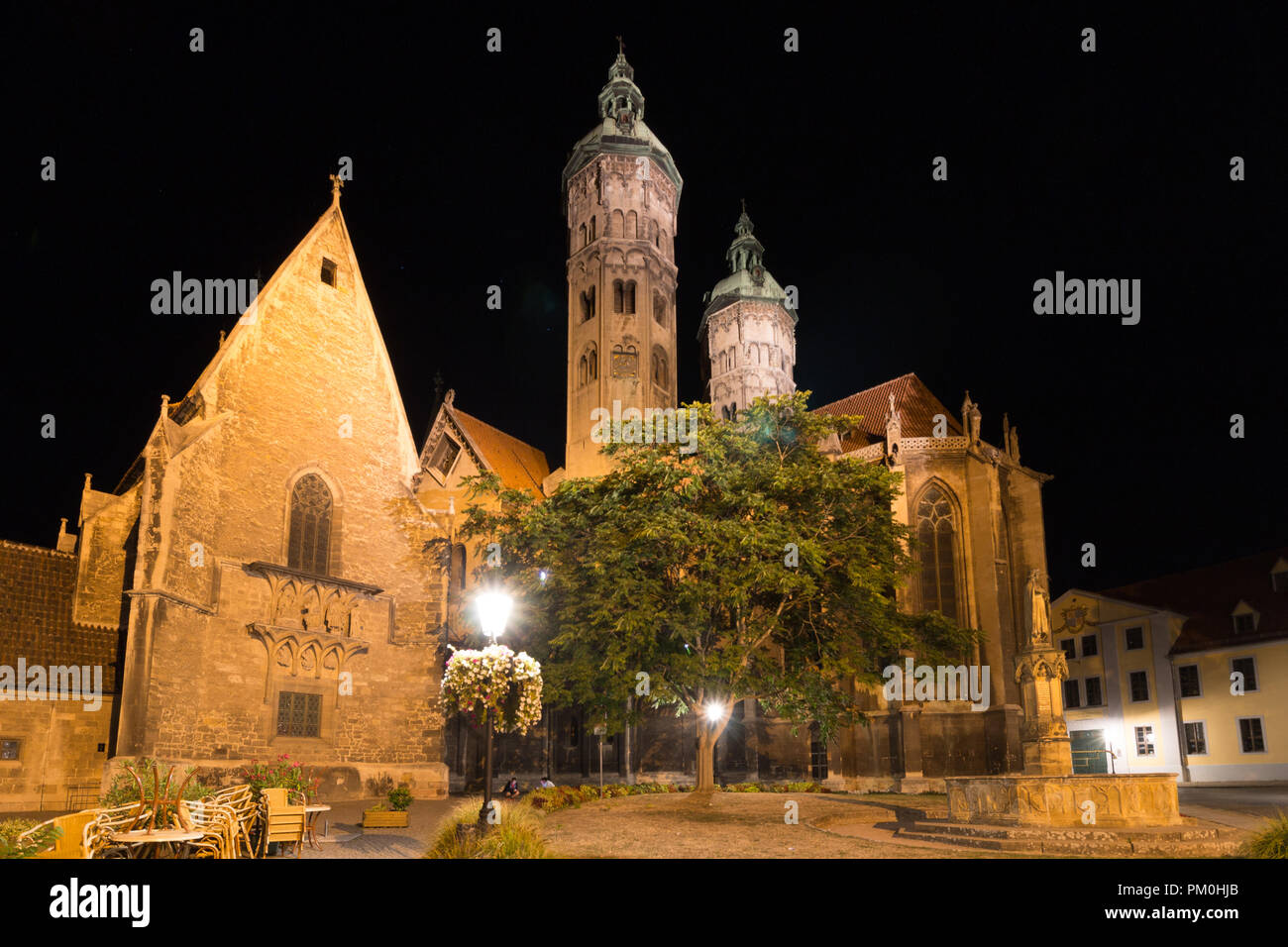 Naumburg, Allemagne - 14 septembre 2018 : vue sur la célèbre cathédrale de Naumburg, Site du patrimoine mondial de l'UNESCO. Banque D'Images