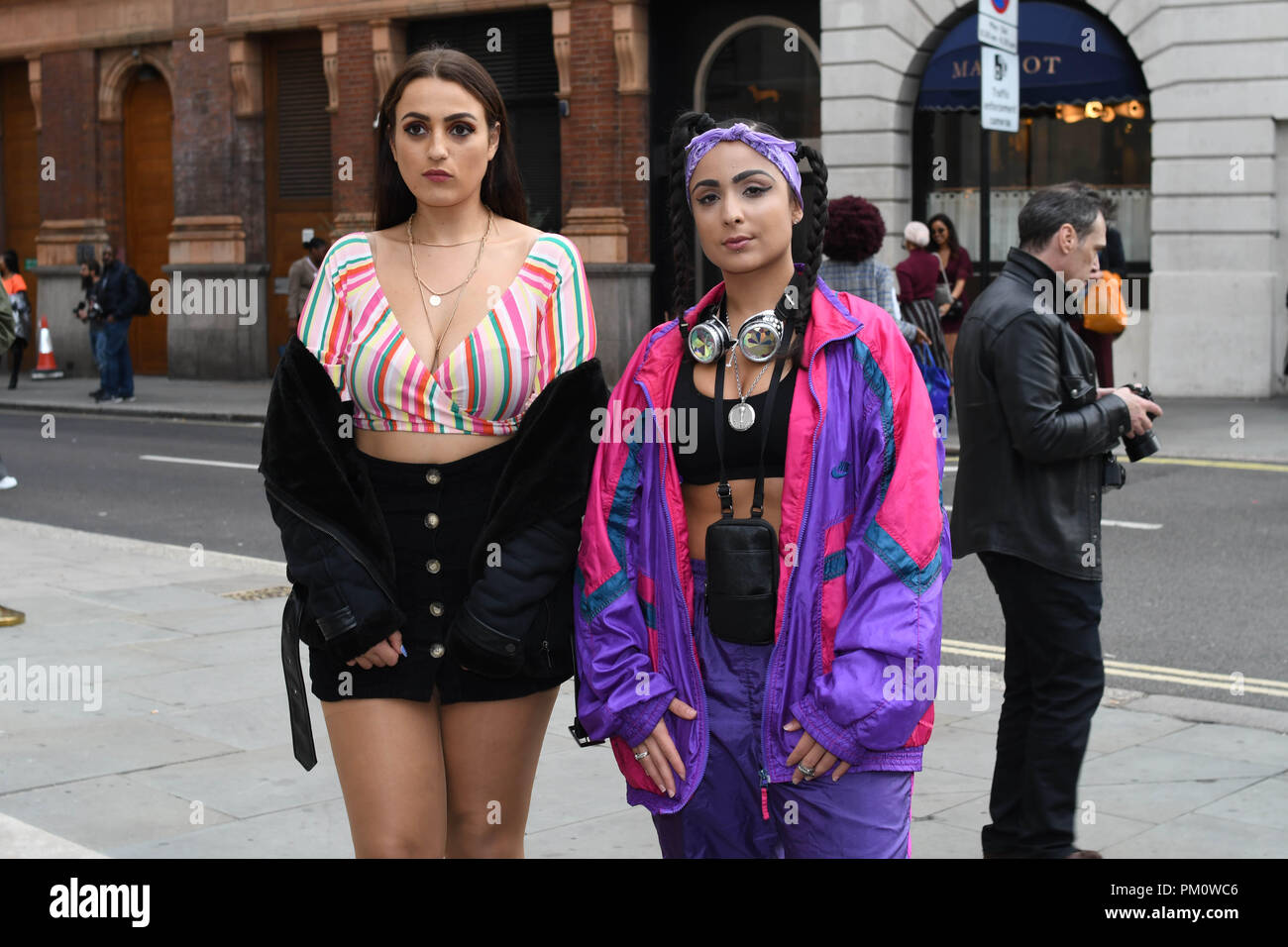 Londres, Royaume-Uni. 15 septembre 2018. Amel Rachedi & Laughta assister à la mode Scout - SS19 - London Fashion Week - Jour 2, Londres, Royaume-Uni. 15 septembre 2018. Credit Photo : Alamy/Capital Live News Banque D'Images