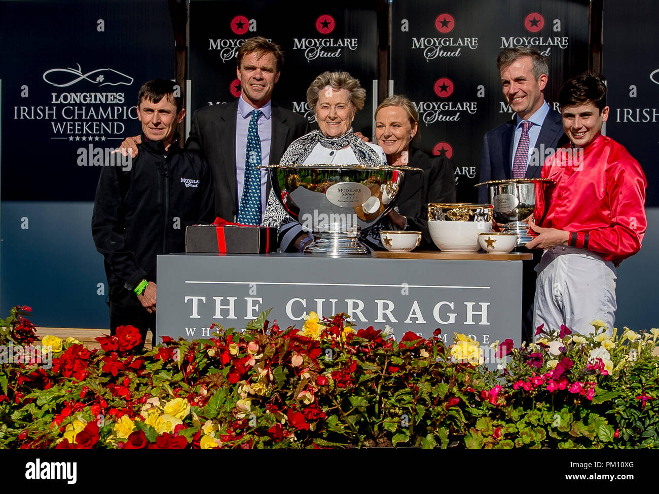 Curragh, KIL, USA. 16 Sep, 2018. 16 septembre 2018 : Scatter Skitter », montée par Ronan Whelan, gagne le Moyglare Stud Stakes sur Champions irlandais Curragh Hippodrome Enjeux à jour le 16 septembre 2018 en Irlande, Curragh. Scott Serio/ESW/CSM/Alamy Live News Banque D'Images