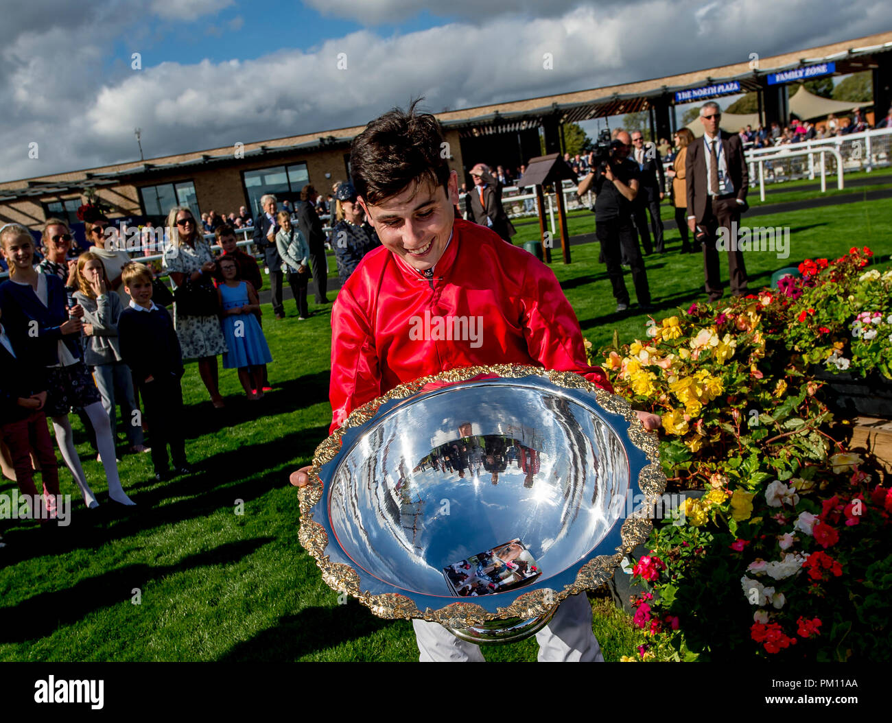 Curragh, KIL, USA. 16 Sep, 2018. 16 septembre 2018 : Scatter Skitter », montée par Ronan Whelan, gagne le Moyglare Stud Stakes sur Champions irlandais Curragh Hippodrome Enjeux à jour le 16 septembre 2018 en Irlande, Curragh. Scott Serio/ESW/CSM/Alamy Live News Banque D'Images