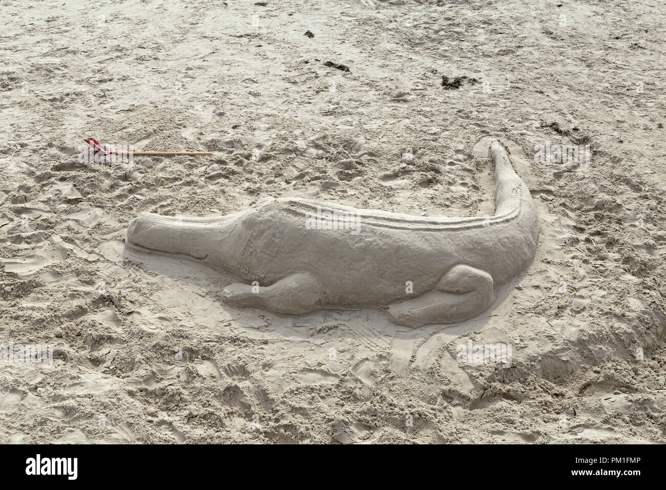 Sculpture de sable, Schleswig-Holstein, Allemagne Banque D'Images