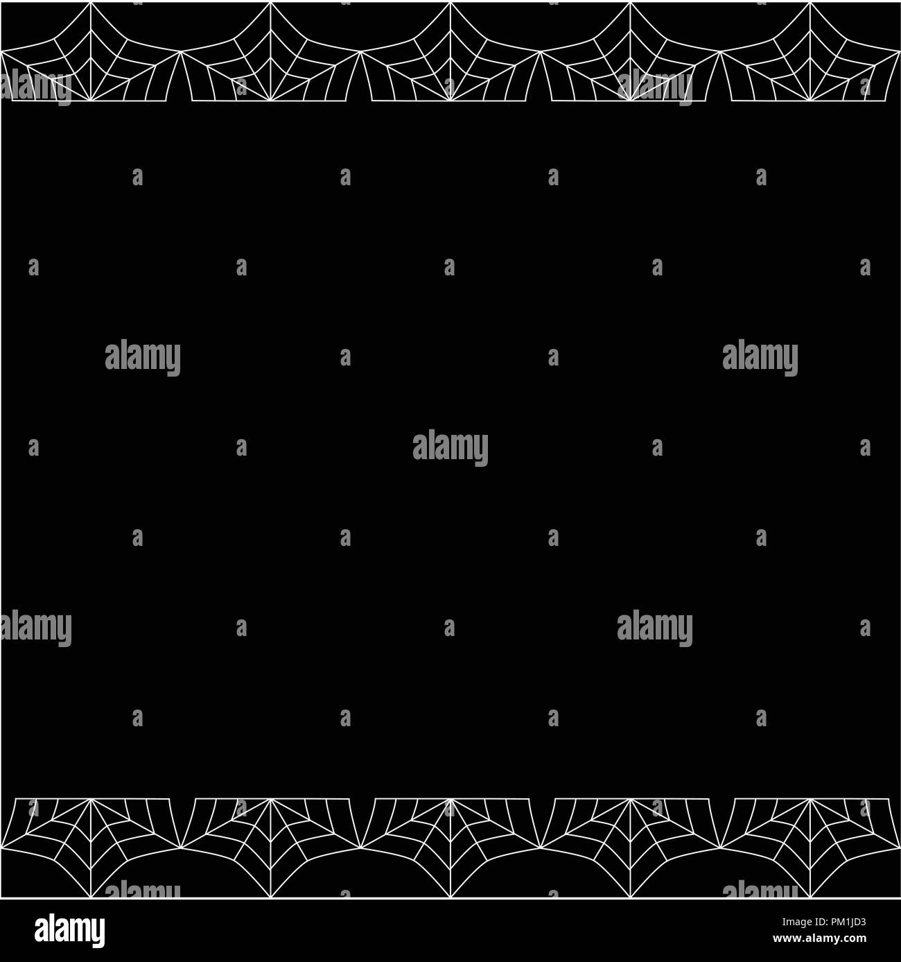 Cette élégante chambre double vecteur de haut en bas carré blanc satin frontière avec copie espace pour texte isolé sur fond noir. Modèle pour l'invitation, flyer, Illustration de Vecteur