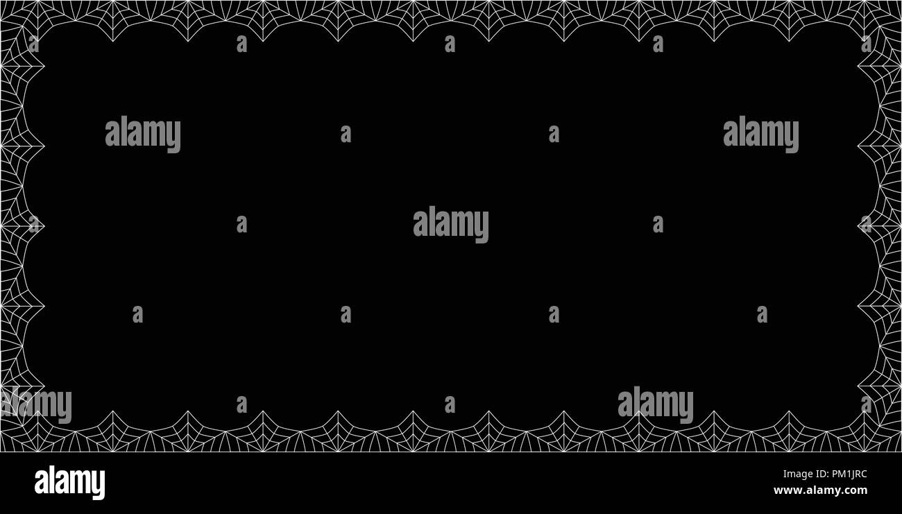 Cette élégante chambre double vecteur rectangle haut et bas dos blanc frontière avec copie espace pour texte isolé sur fond noir. Modèle pour l'invitation, fly Illustration de Vecteur