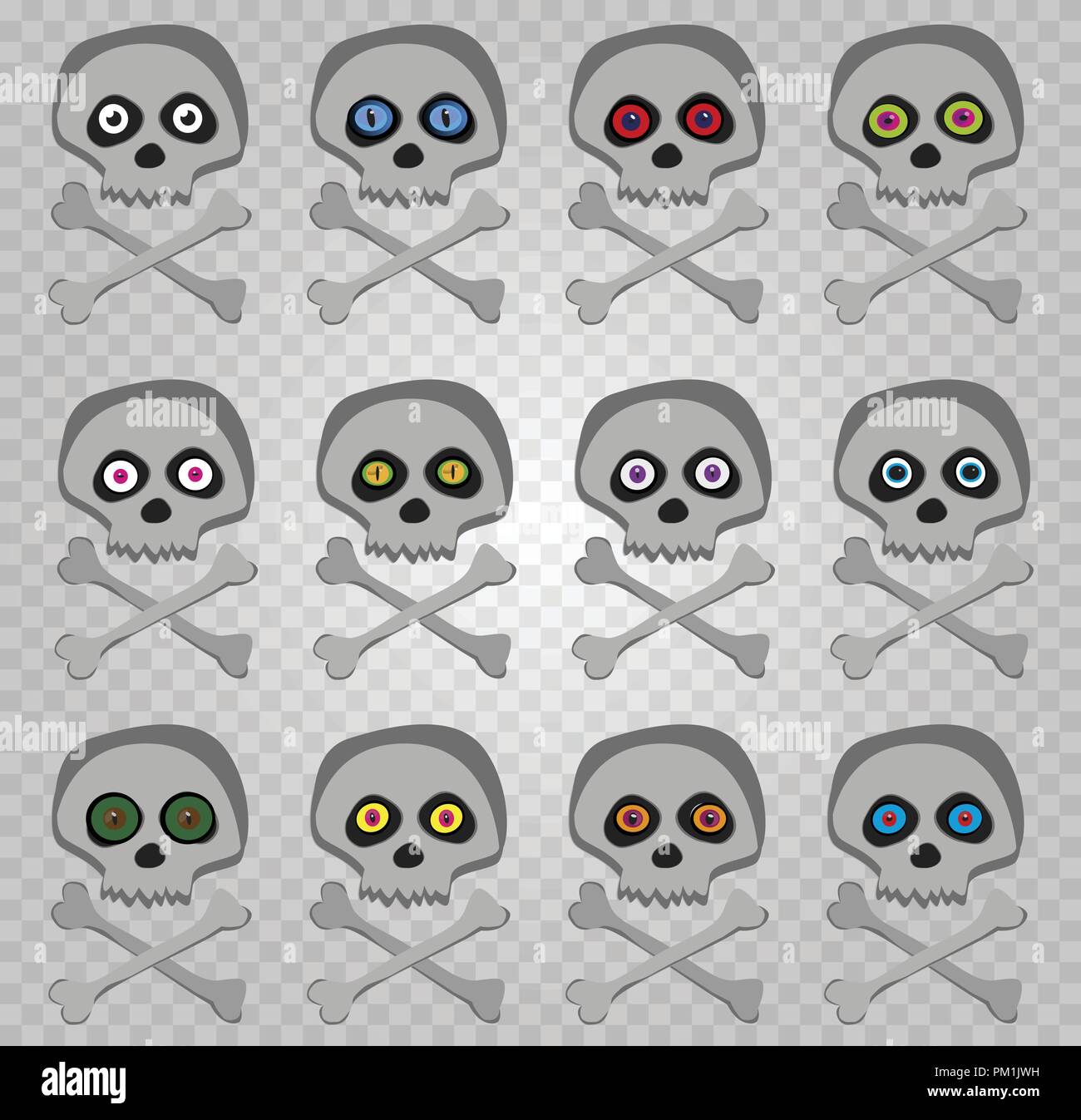 Angry Cartoon Eyes Set Vector Banque d'image et photos - Alamy