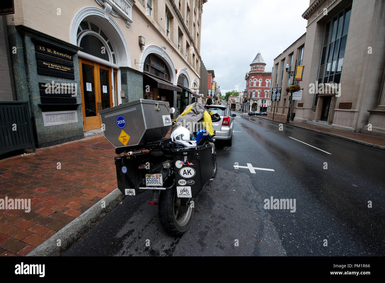 États-unis - 2013 : Ancienne Route 11 en centre-ville de Staunton en Virginie. (Photo par Douglas Graham/sauvage Photos de lumière) Banque D'Images