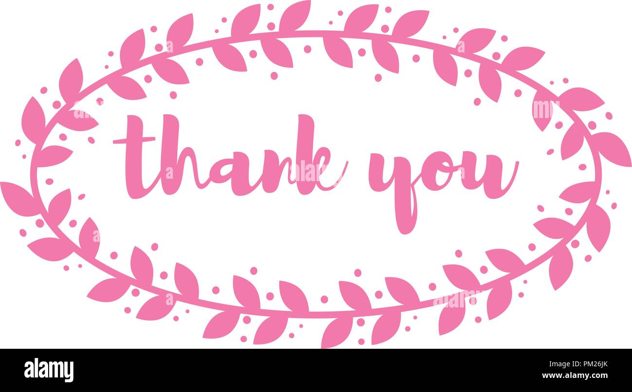 Vector illustration. Gerbe de résumé les plantes avec une inscription. merci Illustration de Vecteur