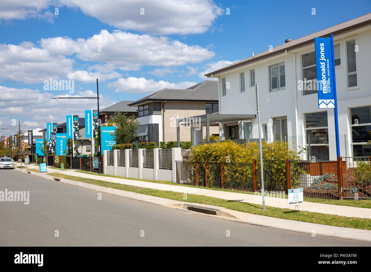 Maisons d'australie récemment construit dans une nouvelle banlieue à Marsden Park à vendre,Sydney, Australie Banque D'Images